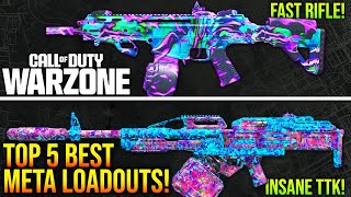 WARZONE Top 5 BEST META LOADOUTS To Use WARZONE Best Weapons [upl. by Akcemat]