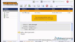 How to open an email message in RoundCube [upl. by Ahsias]