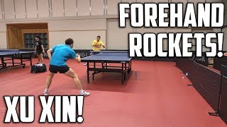 Xu Xin Training  Swedish Open 2017 [upl. by Sisenej442]