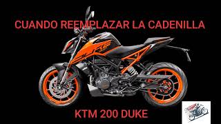 ✅CUANDO REEMPLAZAR LA CADENILLA DE UNA MOTO KTM 200 DUKE TE LO EXPLICAMOS🏍️ [upl. by Kassity599]