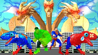 Rescue GODZILLA amp KONG From GIANT PYTHON Spiderman Trex Evolution vs Dinosaurs Fight  Epic Battle [upl. by Noiz]