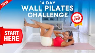 14 Day WALL PILATES CHALLENGE for Beginners Get Stronger Abs in 2024 [upl. by Ledoux]