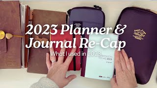 Planners and Journals Used in 2023  Hobonichi Plotter Travelers Notebooks planners journaling [upl. by Chaddie]