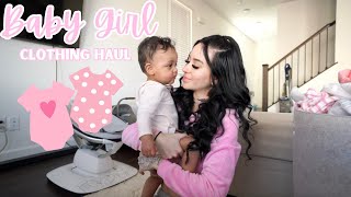 BABY GIRL CLOTHING HAUL  Carters Target amp Old Navy  Cute baby clothes [upl. by Kirbee]