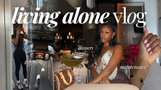 LIVING ALONE VLOG  locking in aka lots of gym  time w the girls shopping  dinner [upl. by Intruoc]