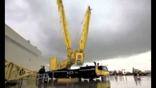 Liebherr 400 Ton All Terrain Crane Time Lapse [upl. by Dahsar]