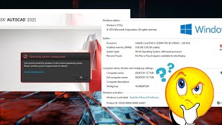 How to install amp fix Autocad 2021 Operating system Unsupported [upl. by Sidoney]