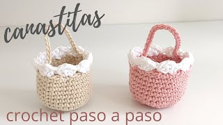 Cómo tejer crochet canastitas decorativas [upl. by Nylidam580]