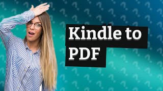 How to convert Kindle books to PDF [upl. by Euqinomad854]