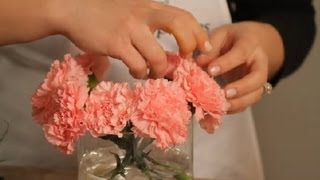 How to Make a Carnation Vase Arrangement  Flowers amp Centerpieces [upl. by Preuss]