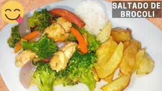 SALTADO DE BRÓCOLI CON POLLO Delícioso 😋 y Nutritivo Receta Peruana🇵🇪 [upl. by Kessia549]