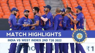 India vs West indies 2nd T20 Highlights 2022  Ind vs WI [upl. by Melac795]