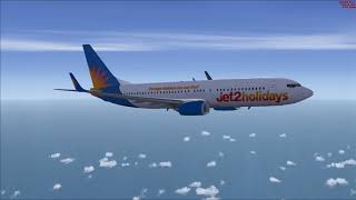 FSX Jet2 Holidays 737800 Gran CanariaLeeds Bradford [upl. by Aninat857]