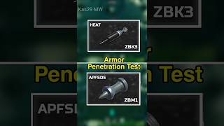 ZBM1 APFSDS Vs ZBK3 Heat Ammo Armor Penetration Test modernwarship mwt shorts [upl. by Liebowitz]