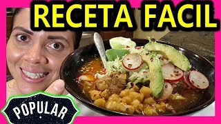 POZOLE ROJO 😍 RECETA FACIL DE POZOLE DE PUERCO ✅ [upl. by Aiet]