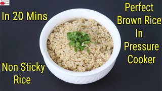 Brown Rice For Weight Loss  How To Cook Perfect Brown Rice In Pressure Cooker  Skinny Recipes [upl. by Yelruc535]