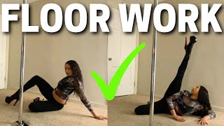 Easy Floor Work for Beginners  Flexibility Exercises and Floor Choreography Tutorial  Janay Way [upl. by Vetter]