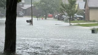 Evening downpour floods parts of East Lansing [upl. by Nnahgem543]