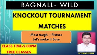 Tournament Fixture Knockout Tournament  BagnallWild Elimination Tournament [upl. by Onej502]