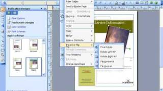 Publisher 2003 Tutorial Rotating and Flipping Objects Microsoft Training Lesson 38 [upl. by Droc]