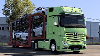 ETS2 153 MercedesBenz Actros 1852 Schaulen  Malmö [upl. by Hpesoj]