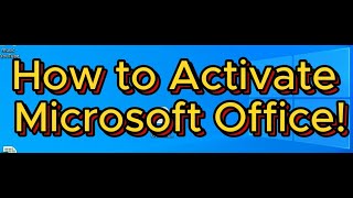 How to Activate Microsoft Office  Quick amp Easy Guide [upl. by Merralee]