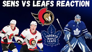 Leafs vs Sens Game 17 Reaction [upl. by Assiram]