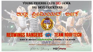 MATCH NO 14  REDWINGS RANGERS VS TEAM ROOFTECH  KUDLA PREMIER LEAUGE 2023 [upl. by Marna]