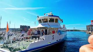 Gothenburg Sweden ferry runs 285 from Eriksberg to Slottsberget 4k [upl. by Gowrie]