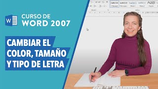 CURSO DE WORD 2007 Cómo cambiar el tamaño el color y el tipo de letra en Word [upl. by Berl]