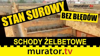 Schody żelbetowe  STAN SUROWY BEZ BŁĘDÓW [upl. by Annaoy109]