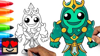 How To Draw Poseidon  Fortnite [upl. by Allehcram]