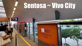 Sentosa Express Monorail Line Resorts World Station to Vivo City SINGAPORE [upl. by Offen801]