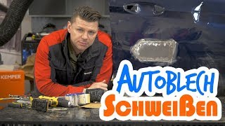 Wie KfZ Blech richtig schweißen  Punktschweißen Anleitung Tutorial [upl. by Cristen]