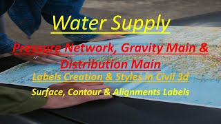 Pipe Network Part4 Alignments and Contours Labels creation in Civil 3d [upl. by Cardwell]