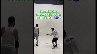 “A” Player Lefty Hector hits his signature left to right angle corner kill shot 👋🏽🔵💨 [upl. by Merrel]