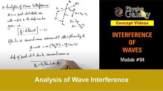 Class 11 Physics  Interference of Waves  4 Analysis of Wave Interference  For JEE amp NEET [upl. by Eidnarb]