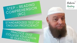 STEP Reading Comprehension RC Vocabulary Quiz College Education in Saudi Arabia [upl. by Eiuqnom]