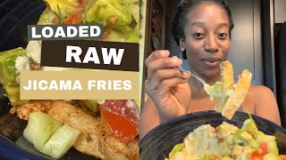 Loaded Raw Jicama Fries Simple Easy Raw Vegan amp Delicious [upl. by Vinna]