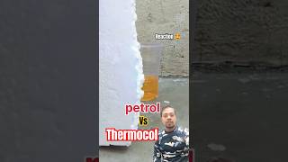 Thermocol sheets Vs Petrol experiment science scienceexperiment crazyxyz ankurpundir shorts [upl. by Sarah]