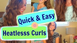 3 Quick amp Easy Heatless Curls [upl. by Sivrad]