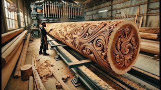 Increíble Torneado de Madera  Habilidades Asombrosas con un Torno Gigante de Madera Roja [upl. by Beverley755]