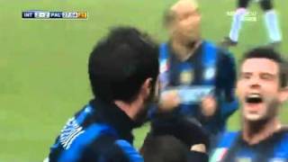 Lesordio di Pazzini il 30012011 contro il Palermo [upl. by Kurland56]