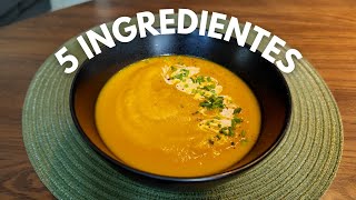 SOPA DE CALABAZA  Zapallo Receta saludable rápida y fácil [upl. by Auohp357]