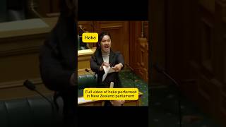 Full video of haka performed by Moari at New Zealand parliament over a controversial bill shorts [upl. by Nylesoj362]