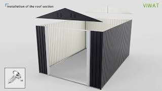 8x12 Metal Storage Shed Installation Video SS1M08122 [upl. by Hillie]