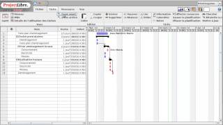 ProjectLibre  Relier des tâches entre elles [upl. by Fillbert]