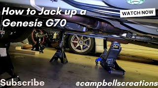 How to Jack Up Genesis G70 Jack Points [upl. by Eittik]