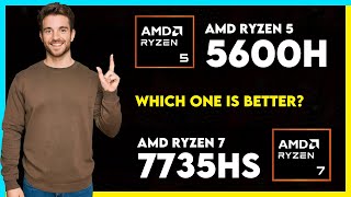 AMD Ryzen 5 5600H vs AMD Ryzen 7 7735HS Comparison [upl. by Hanonew719]