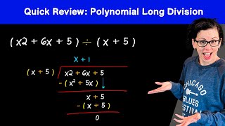 Quick Review Polynomial Long Division [upl. by Jacquenette]